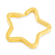 Fornituras met&aacute;licas DQ llavero estrella Dorado (sin n&iacute;quel)