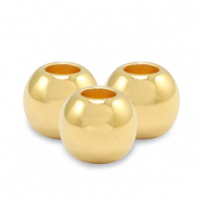 Abalorios met&aacute;licos DQ 6mm Dorado (sin n&iacute;quel)