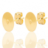 Fornituras DQ metálicas pendiente base 10mm Dorado (sin níquel)