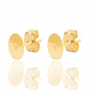 Fornituras DQ metálicas pendiente base 6mm Dorado (sin níquel)