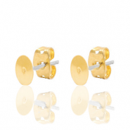 Fornituras DQ metálicas pendiente base 4mm Dorado (sin níquel)