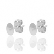 Fornituras DQ metálicas pendiente base 4mm Plata vieja (sin níquel)
