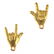 Colgantes metálicos DQ "I love you" Dorado (sin níquel)