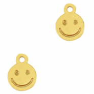 Colgantes metálicos DQ smiley Dorado (sin níquel)