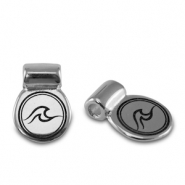 Correderas met&aacute;lica DQ ola Plata vieja (sin n&iacute;quel)