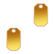 Colgantes llamativos oct&oacute;gono Amarillo met&aacute;lico