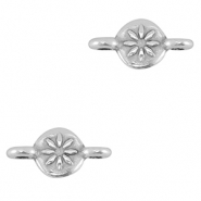 Colgantes metálicos DQ conector Plata vieja (sin níquel)