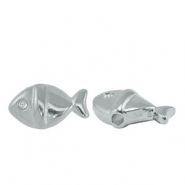 Abalorios met&aacute;licos DQ pez Plata vieja (sin n&iacute;quel)