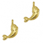 Colgantes met&aacute;licos DQ foca Dorado (sin n&iacute;quel)