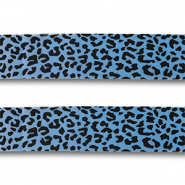 Bandana leopardo Azul claro-negro