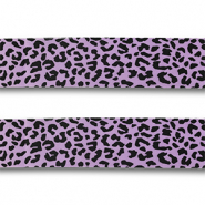 Bandana leopardo P&uacute;rpura-negro