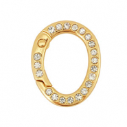 Fornituras coloridas anilla de llavero con forma de huevo Dorado