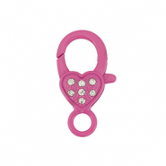 Fornituras coloridas mosquet&oacute;n coraz&oacute;n Rosado magenta