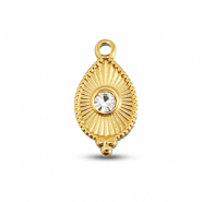 BY31® Colgantes Acero Inox gota Dorado-cristal