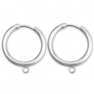 Pendientes Criolla Acero Inox con anilla 19mm Plata