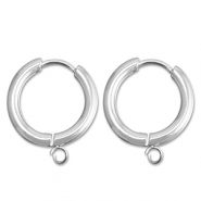 Pendientes Criolla Acero Inox con anilla 17mm Plata