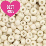 Rocalla cristal 6/0 (4mm) Blancuzco