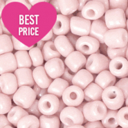 Rocalla cristal 6/0 (4mm) Rosa empolvado