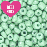 Rocalla cristal 6/0 (4mm) Verde reto&ntilde;o de primavera