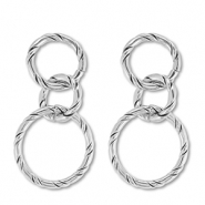 Pendientes Acero Inox Plateado