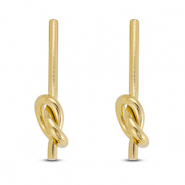 Pendientes Acero Inox nudo Dorado