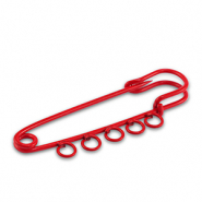 Fornituras coloridas imperdible decorativo con 5 ojos Rojo