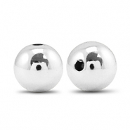 Abalorios metálicos redondos 14mm Plateado metálico