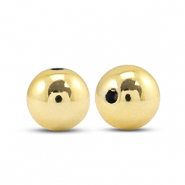 Abalorios metálicos redondos 12mm Dorado metálico