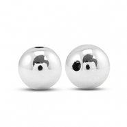 Abalorios metálicos redondos 12mm Plateado metálico