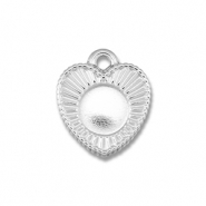 BY31&reg; Colgantes Acero Inox con engaste para SS34 base plana Plateado