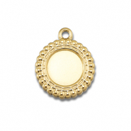 BY31&reg; Colgantes Acero Inox con engaste para SS30 base plana Dorado