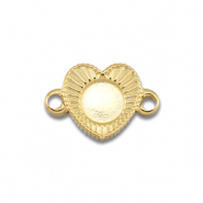 BY31&reg; Entrepieza Acero Inox con engaste para SS20 base plana Dorado