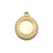 BY31&reg; Colgantes Acero Inox con engaste para SS20 base plana Dorado