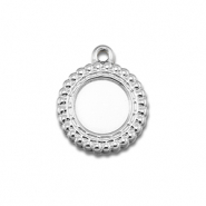 BY31&reg; Colgantes Acero Inox con engaste para SS20 base plana Plateado