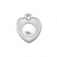 BY31&reg; Colgantes Acero Inox con engaste para SS20 base plana Plateado