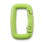 Fornituras coloridas de llavero rect&aacute;ngulo Verde