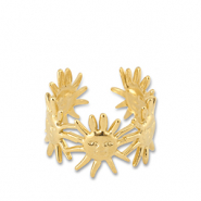 Anillos Acero Inox sol Dorado