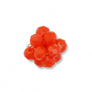 Colgantes faceteados flor Rojo