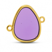 Colgantes met&aacute;licos DQ entrepieza P&uacute;rpura-Dorado (sin n&iacute;quel)