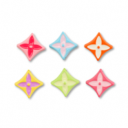 Abalorios metálicos esmalte rombo Multicolor