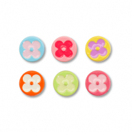 Abalorios metálicos esmalte redondos Multicolor