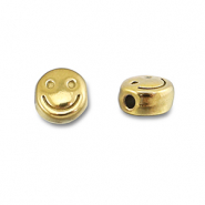 Abalorios Acero Inox smiley Dorado