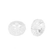 Abalorios de resina rondeles 8mm Transparente