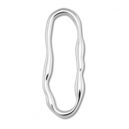 Fornituras Acero Inox entrepieza &oacute;valo Plateado