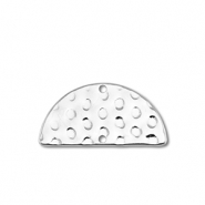 Colgantes / entrepieza Acero Inox semi-redondo Plateado