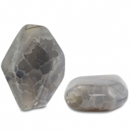 Piedras Naturales abalorios Calcedonia irregular Gris