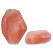 Piedras Naturales abalorios Ágata irregular Naranja oscuro