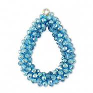 Colgantes faceteados gota Verde erin