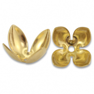 Fornituras Acero Inox tapones de cuentas flor Dorado