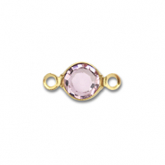 Fornituras Acero Inox entrepieza redondos Dorado-rosa claro